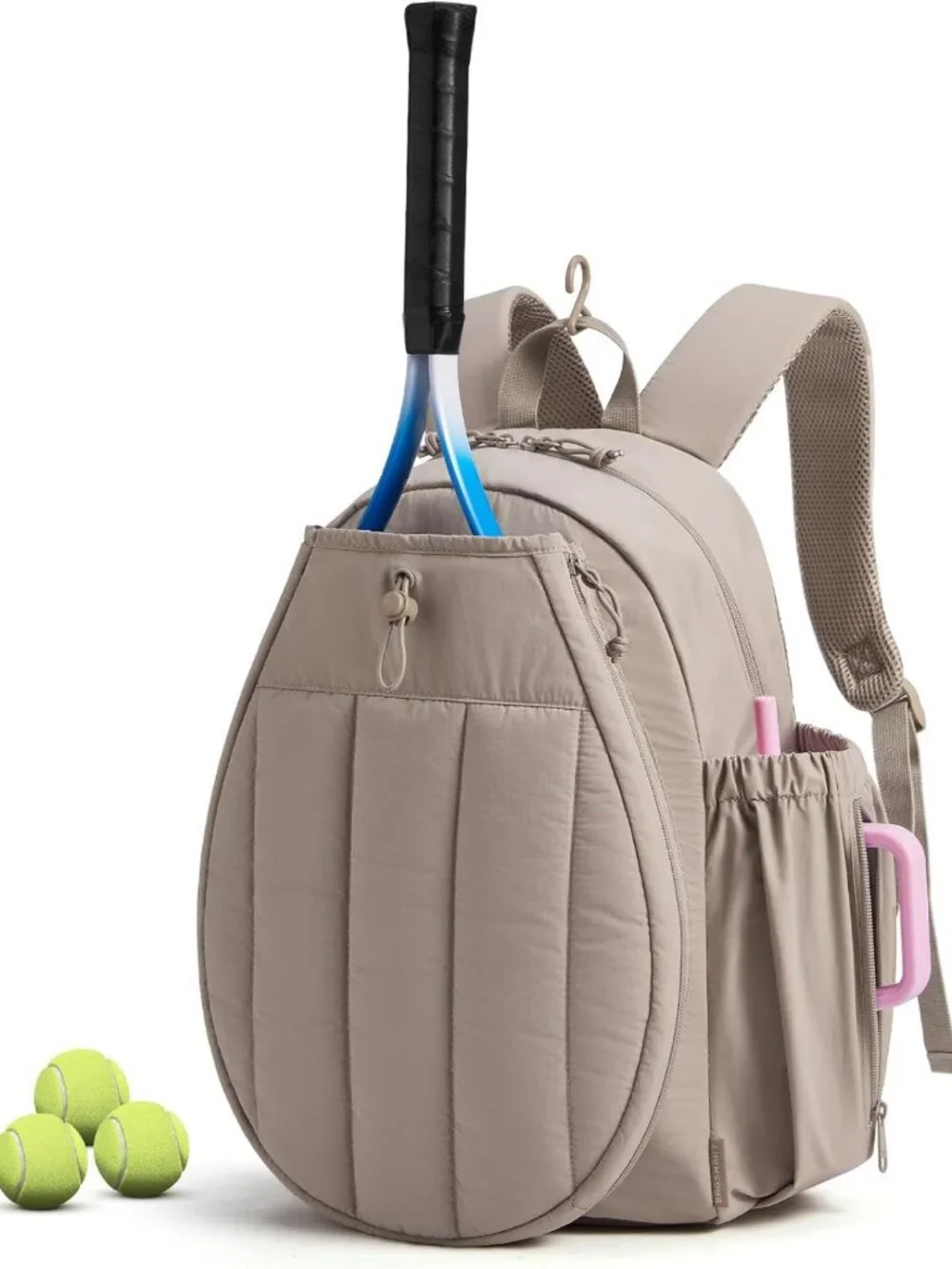 Stylish Quilted Tennis Gym Bag & Laptop Backpack for Women - Perfect for
